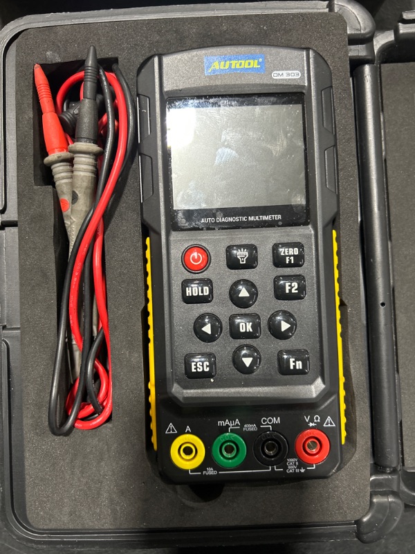 Photo 2 of AUTOOL DM303 Digital Multimeter, Oscilloscope Auto-Ranging TRMS, Voltage and Current, Resistance, Frequency, Continuity, car ECU Detection, K line and CAN Bus Signal, Injector Test, Sensor Signal