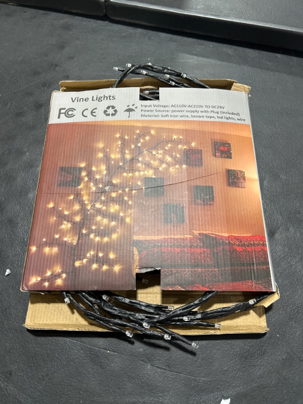 Photo 1 of Voice Control Willow Vine Lights, 8 Flash Model Twinkling Tree, 8.5ft Flexible Wall Tree Lights for Living Room Bedroom Decorations, 160 Leds Lighted Tree Branch Lights for Wall Corner Decor (1 pcs)