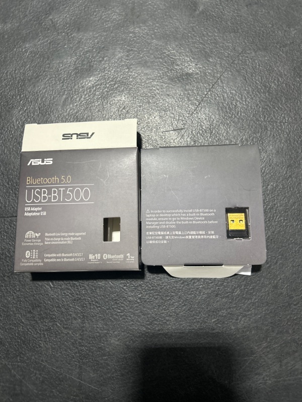 Photo 2 of ASUS USB-BT500 Bluetooth 5.0 USB Adapter with Ultra Small Design, Backward Compatible with Bluetooth 2.1/3.x/4.x