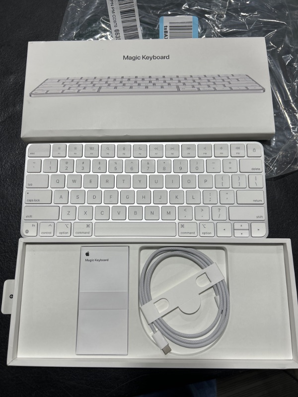 Photo 2 of Apple Magic Keyboard (Wireless, Rechargable) - US English - White