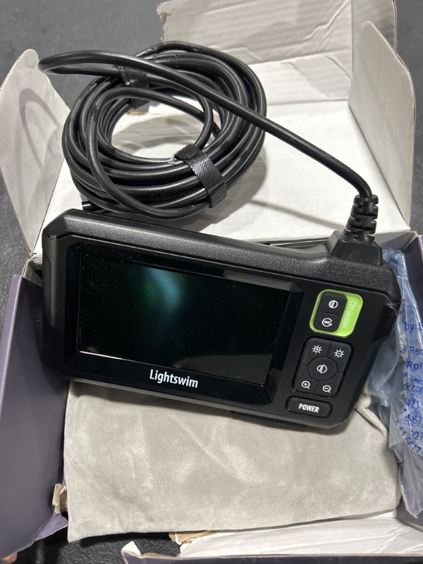 Photo 1 of Lightswim Industrial Endoscope Inspection Camera, 4.3" IPS Borescope Sewer Camera with Handheld IP67 Waterproof Snake Camera with 8 LED Lights 16.5FT Semi-Rigid Cable