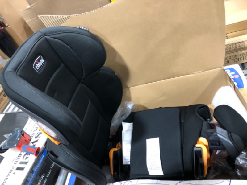 Photo 2 of Chicco KidFit ClearTex Plus 2-in-1 Belt-Positioning Booster Car Seat, Backless and High Back Booster Seat, for Children Aged 4 Years and up and 40-100 lbs. | Obsidian/Black KidFit Plus with ClearTex® No Chemicals Obsidian