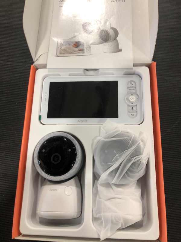 Photo 2 of ARENTI Video Baby Monitor, Audio Monitor with Two 2K Ultra HD WiFi Cameras,5" Color Display,Night Vision,Cry Detection,Motion Detection,Auto Traking,Temp & Humidity Sensor,Two Way Talk,App Control