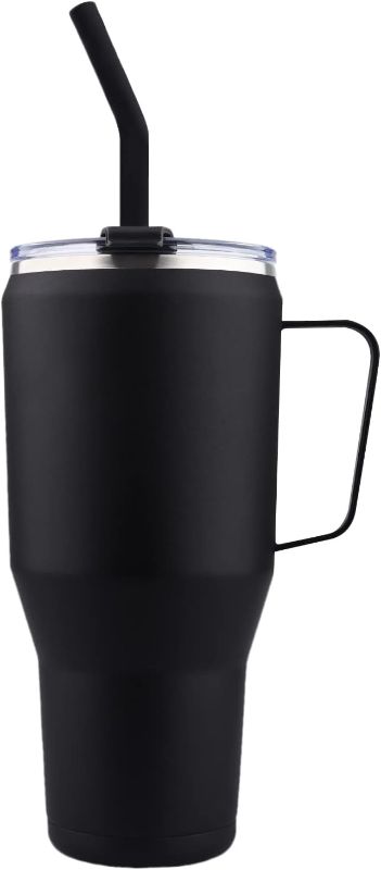 Photo 1 of 40 OZ STAINLESS STEEL TUMBLER DOUBLE WALL, BLACK 