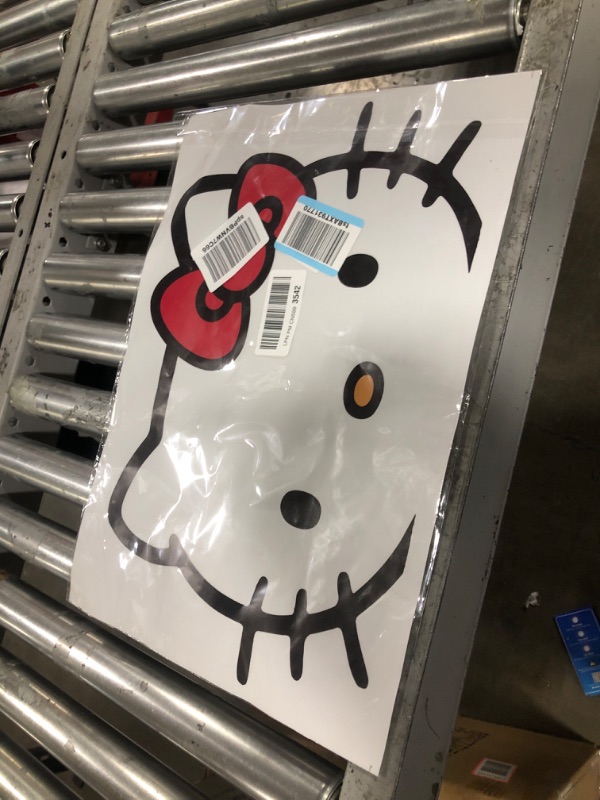 Photo 1 of 19.5"L X 13"H HELLO KITTY FACE STICKER/POSTER