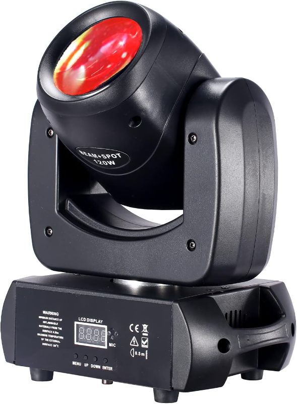 Photo 1 of DJXFLI 120W Moving Head Dj Light, Roto Prism LED Beam Moving Head Lights, 8 GOBO 8 Colors DMX 512 12CH Sound for Disco Party Stage Lighting
2 PACK