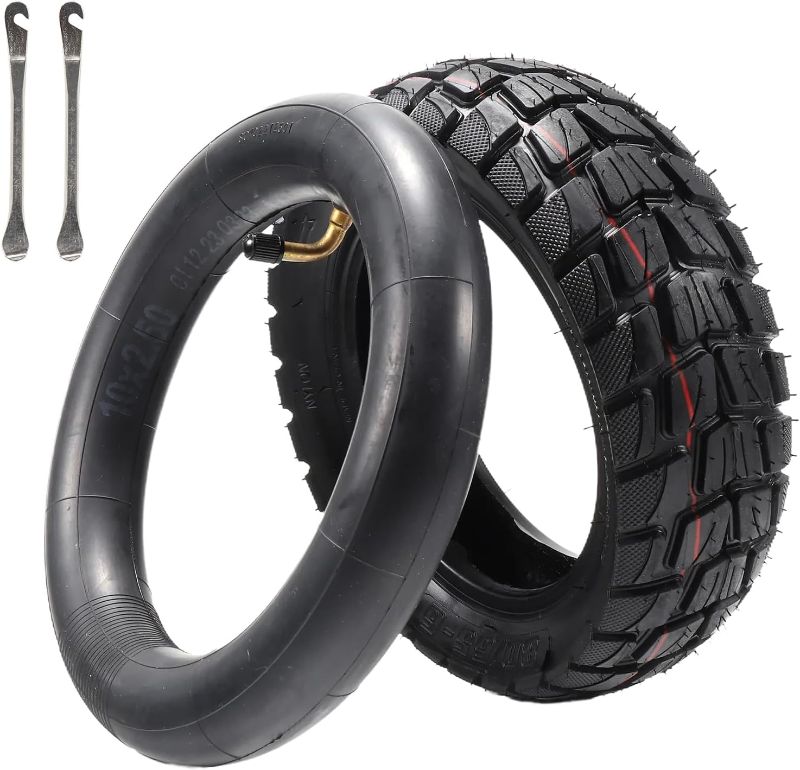 Photo 1 of 10 inch scooter tires,Replacement Thickened Pneumatic Tyres Off Road City Road Inflatable Tyre for Electric Scooter 255x80 10x3.0 80/65-6 scooter inner tubes