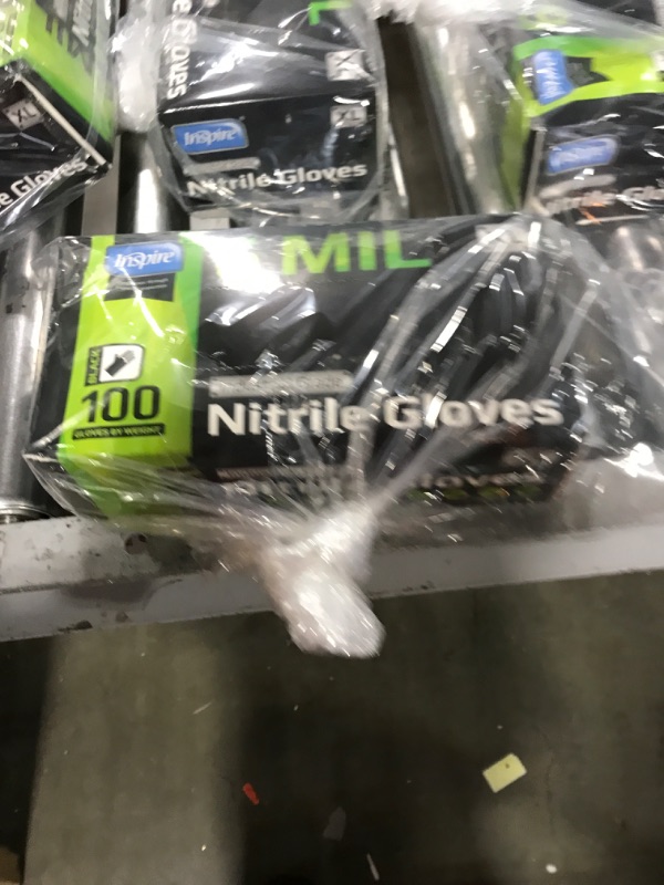 Photo 2 of Inspire Black Nitrile Gloves | HEAVY DUTY 6 Mil Nitrile THE ORIGINAL Nitrile Medical Food Cleaning Disposable Gloves X-Large 100.0