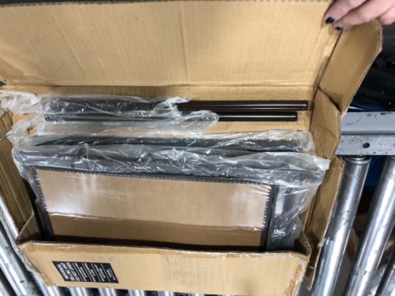 Photo 1 of mDesign Metal Frame Storage Dresser End Table/Side Table Night Stand Furniture - Small Standing Organizer for Bedroom, Office, Living Room, and Closet - 2 Drawer Removable Fabric Bins - Espresso Brown