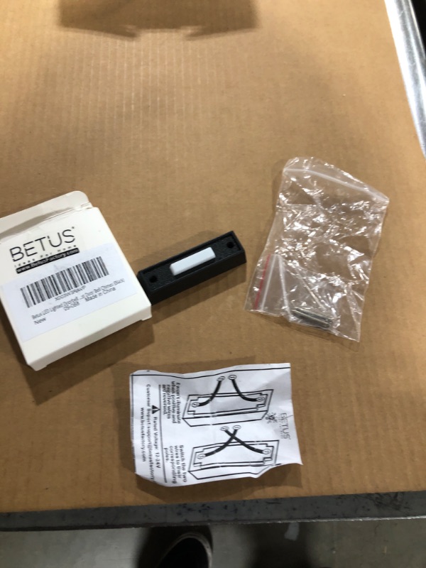 Photo 1 of Betus LED Lighted Doorbell Button - Classic Rectangular Wall Mounted Door Push Buttons Opener Switch - Replacement Wired Doorbell Button for Most Door Bell Chimes (Black)