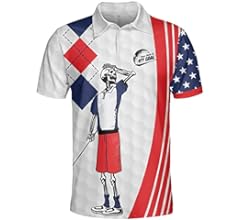 Photo 1 of HYPERFAVOR Patriotic Golf Shirts for Men- Proud Golf American Flag Polo Shirts- Smart Mens Golf Shirt Short Sleeve