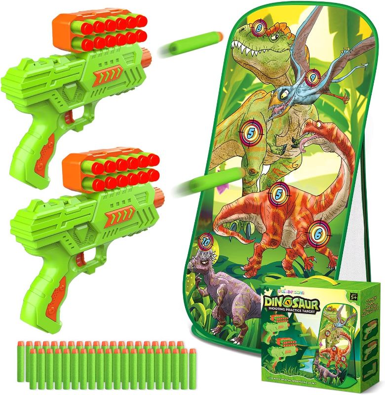 Photo 1 of Dinosaur Shooting Game Toys for 5 6 7 8 9 10+Years Old Boys & Girls,2 Foam Dart Toy Guns and Dinosaur Shooting Practice Target, Indoor Activity Game for Kids, Compatible with Nerf Guns
Visit the SpringFlower Store