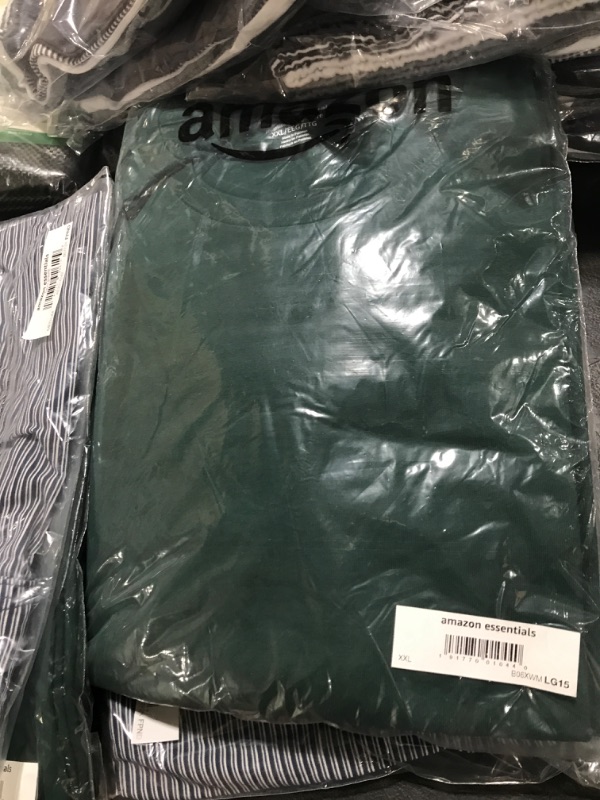 Photo 2 of Amazon Essentials Men's Short-Sleeve Crewneck T-Shirt, Pack of 2 2 Dark Green XX-Large