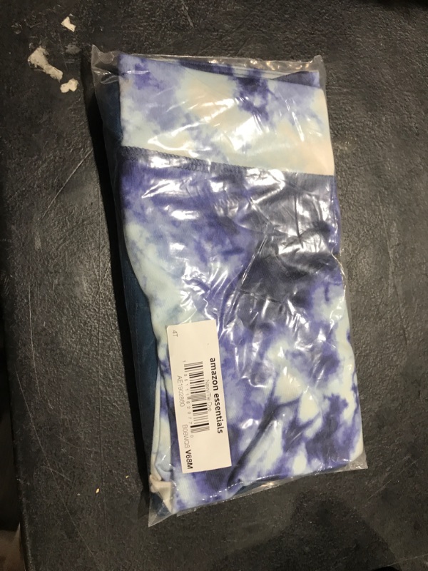 Photo 2 of Amazon Essentials Girls and Toddlers' Full-Length Active Leggings, Multipacks 2 Navy/Tie Dye 4T