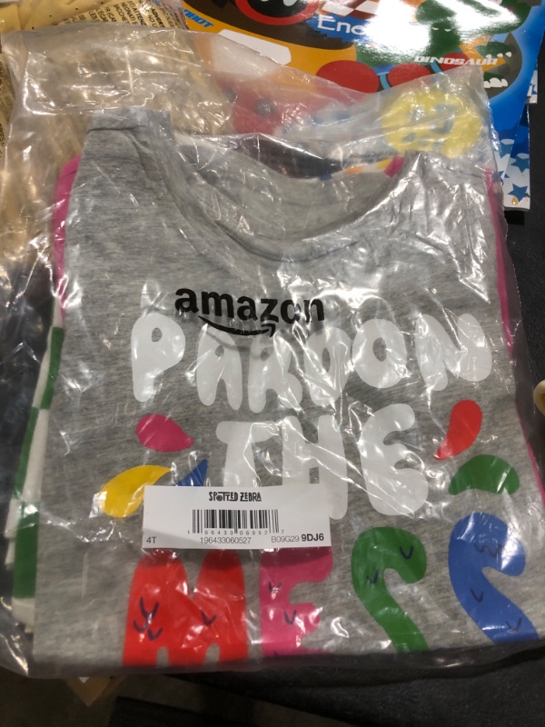 Photo 2 of Amazon Essentials Girls and Toddlers' Short-Sleeve and Sleeveless Tunic Tops (Previously Spotted Zebra), Multipacks 4 Rainbow 4T