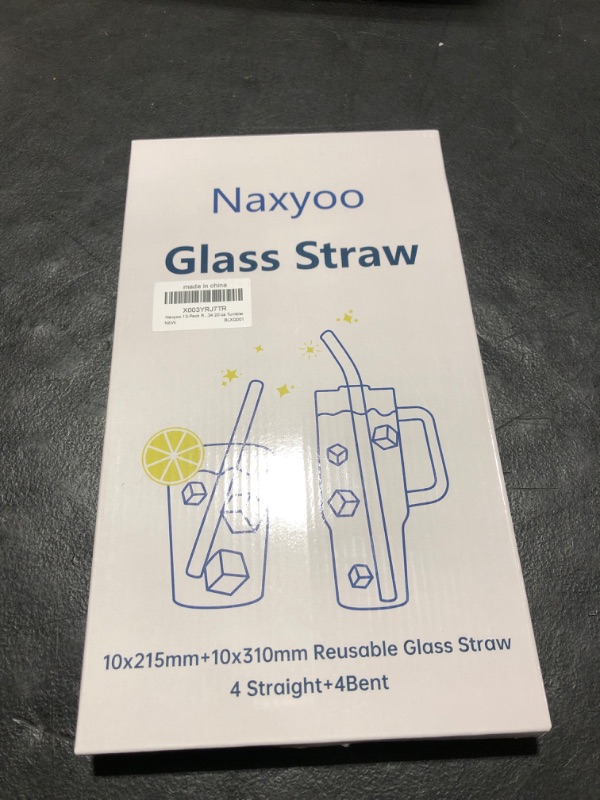 Photo 1 of  GLASS STRAWS 4 STRAIGHT 4 BENT REUSABLE 
12 PACK