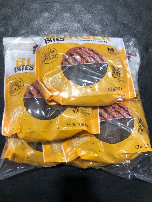 Photo 3 of Rachael Ray Nutrish Burger Bites Dog Treats Beef Burger with Bison Recipe 12oz
EXPIRE DEC 18 2023 PACK OF 5