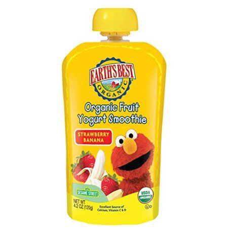 Photo 1 of EXP 08/11/2024 Earth's Best Sesame Street Organic Strawberry Banana Fruit Yogurt Smoothie
