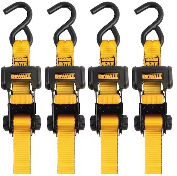 Photo 1 of 1.25 in. x 16 ft. Ratchet Tie-Down Straps 3000 lbs. Break Strength (3 pack) 
