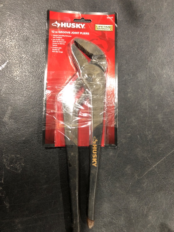 Photo 1 of 12 in. Groove Pliers with Rubber Handle
