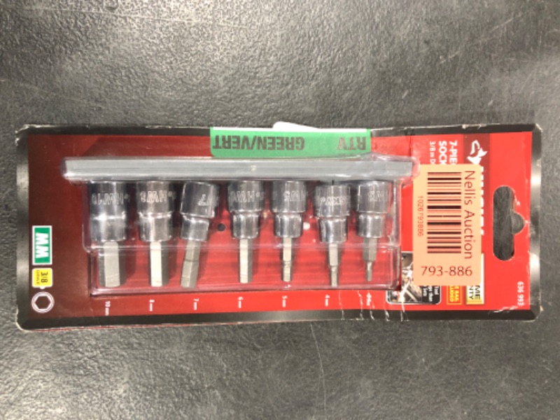 Photo 2 of 3/8 in. Drive Metric Hex Bit Socket Set (7-Piece)