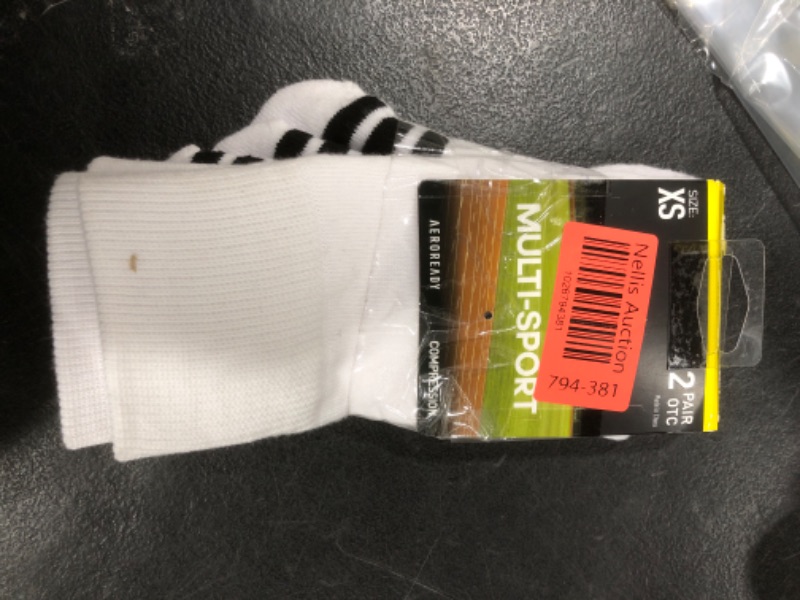 Photo 2 of adidas Rivalry Field Multi Sport Over The Calf (OTC) Socks (2-Pair) X-Small White/Black