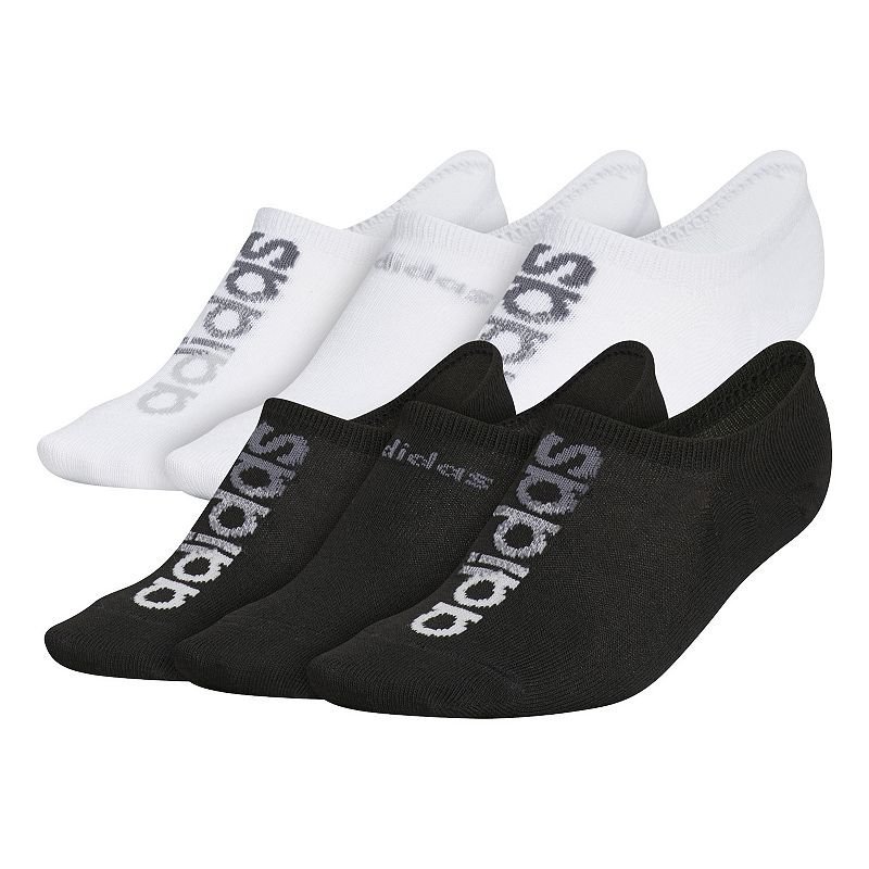 Photo 1 of Adidas 6 Pair No Show Socks Womens, 5-10, Black
