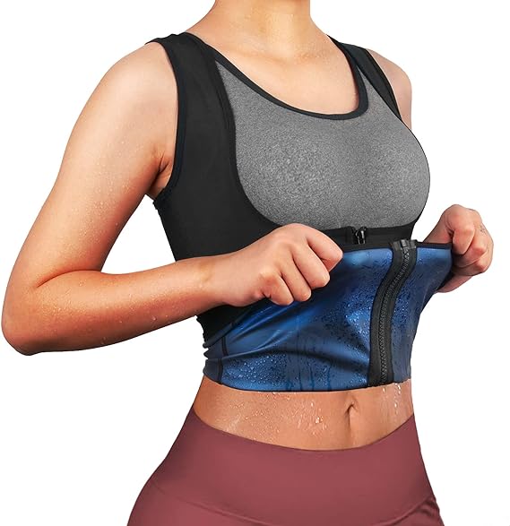 Photo 1 of ABZON Sweat Vest for Women Sauna Suit for Women Weight Loss Sauna Shirt Sweat Jacket Body Shaper.