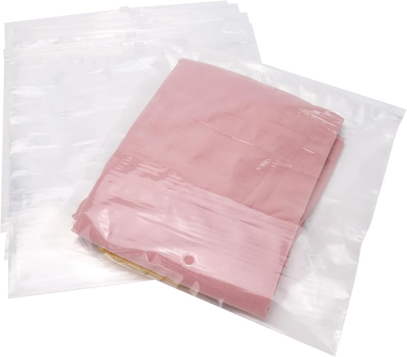 Photo 1 of Clear Clothes Packaging Bags with Vent Holes for T-Shirt Document Shirt Reclosable Ziplock Zipper Plastic Poly Bags for Mailing Clothing Selling Shipping (9 x 11 Inch, 50 PCS)