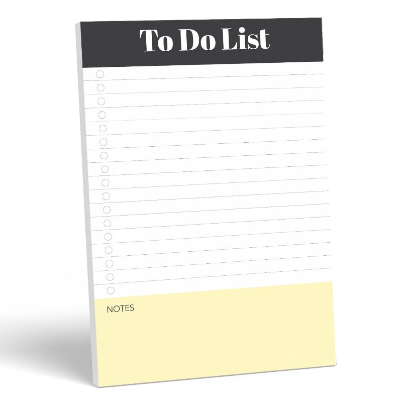 Photo 1 of S&O Magnetic To Do List Notepad for Groceries, Task List & Schedule - Things To Do Notepad for Fridge - Daily To Do List Pad - Daily Checklist Notepad - Task Planner Todo List Notepad - Yellow 6"x8.5"