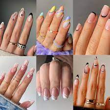 Photo 1 of FURUBETA Press on Nails Medium Design, Fake Nails Almond and Square Nails Set for Women and Girls 6 Packs (144 Pcs)