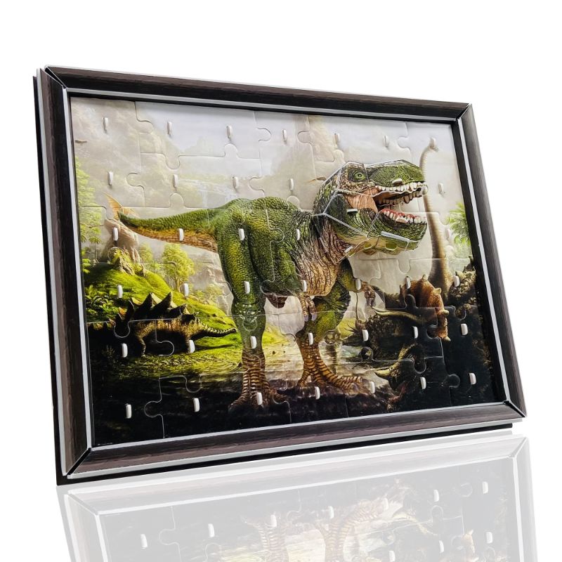 Photo 1 of CREPRO 3D Puzzle for Kids Dinosaur Paper Photo Frame Model 3D Jigsaw Puzzles Kids Toys Brain Teaser Puzzles for Boys Girls Dinosaur Puzzles for Christmas Room Decor Holiday Birthday Gifts