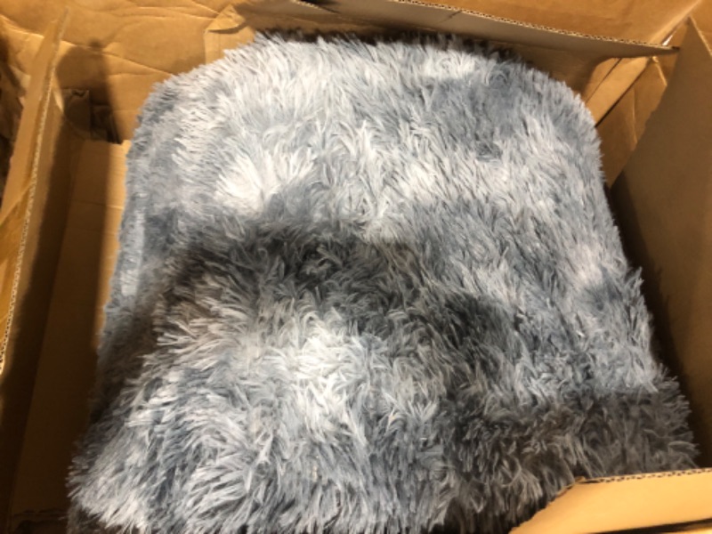 Photo 1 of ROYALAY Fluffy Shag Area Rug 9x12 ft Ultra Soft, Extra Large Plush Faux Fur Carpet with Non-Skid Design for Bedroom, Playroom and Living Room Rug, Luxury Room Decor (Tie Dye Grey, 9x12 ft) 9x12 Ft Tie Dye