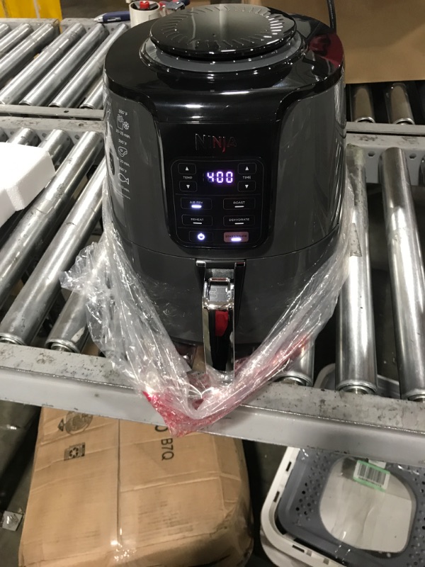 Photo 2 of Ninja AF101 Air Fryer that Crisps, Roasts, Reheats, & Dehydrates, for Quick, Easy Meals, 4 Quart Capacity, & High Gloss Finish, Black/Grey 4 Quarts