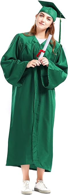 Photo 1 of HAPPY SECRET UNISEX MATTE GRADUATION GOWN CAP TASSEL SET 2023 2024 FOR HIGH SCHOOL AND BACHELOR GRADUATION DRESS 54"