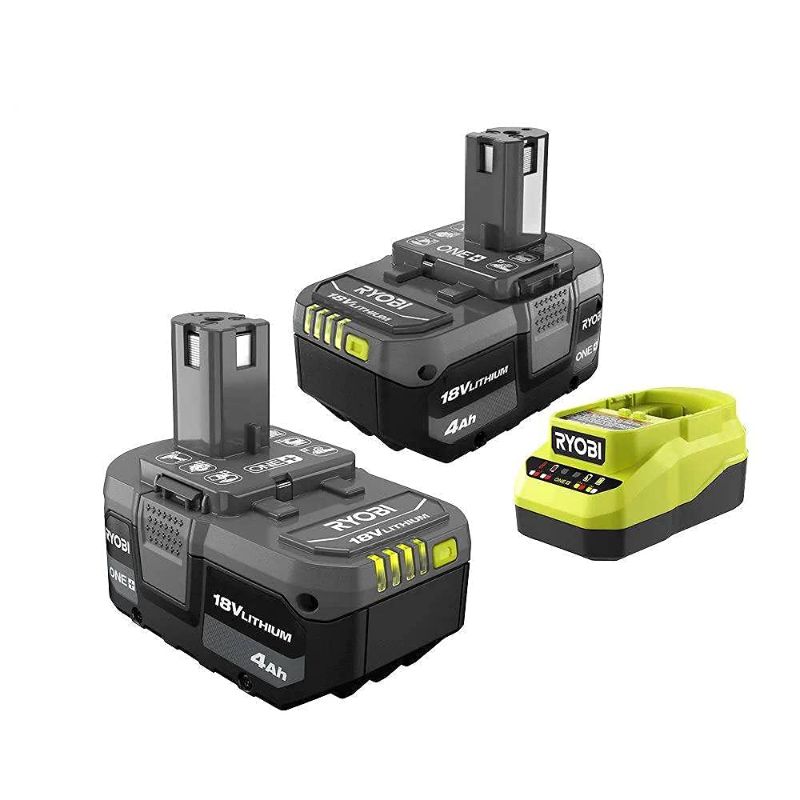 Photo 1 of generic1 Ryobi ONE+ 18V Lithium-Ion 4.0 Ah Battery (2-Pack) and Charger Kit, 1 (PSK006) 3