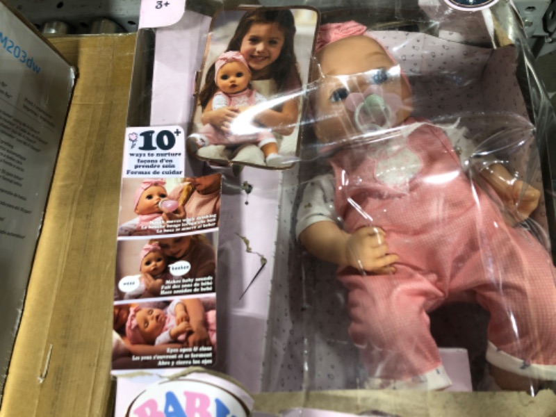 Photo 2 of Baby Born My Real Baby Doll Annabell - Blue Eyes: Realistic Soft-Bodied Baby Doll Ages 3 & Up, Sound Effects, Drinks & Wets, Mouth Moves, Cries Real Tears, Eyes Open & Close, Pacifier