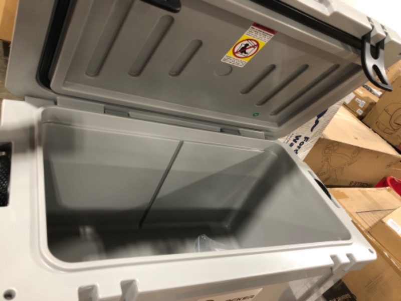 Photo 3 of iROCKER 45L Roto-Molded Cooler, Heavy Duty Ice Box Equipped with Quick Drain Water Release Valve, 26" x W 15" x H 16" Grey