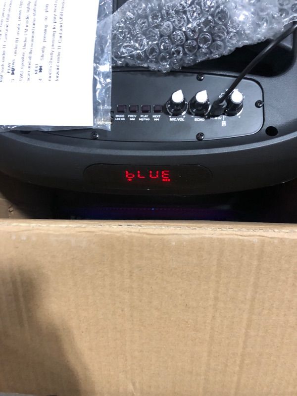 Photo 1 of Max Power MPD892-RUMBLE 12 karaoke Bluetooth speaker portable wired mic trolley speaker 12" Woofer
