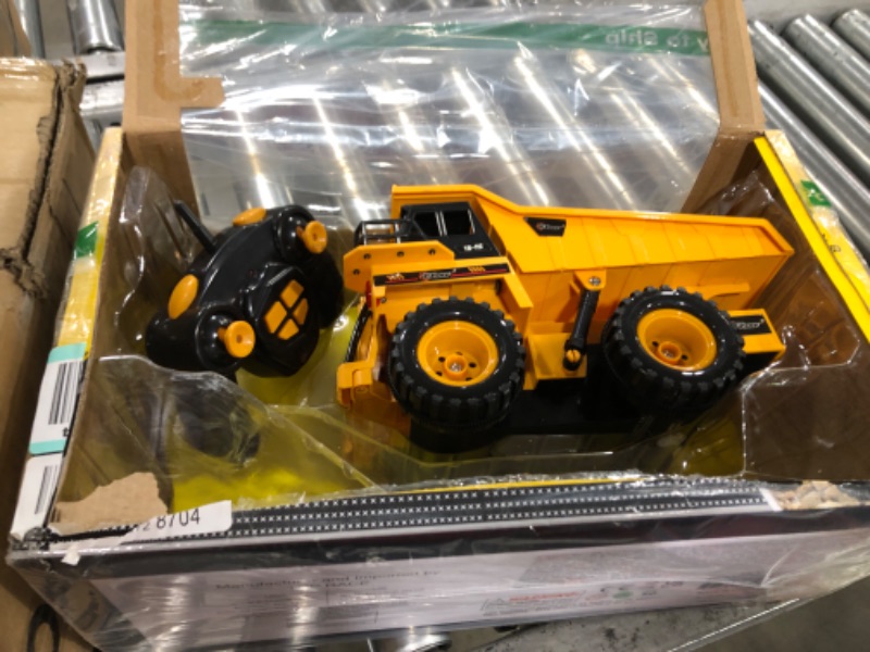 Photo 2 of Top Race 5 Channel Fully Functional RC Dump Truck, Battery Powered Remote Control Heavy Duty Yellow Construction Dump Truck With Lights And Sound (TR-112)