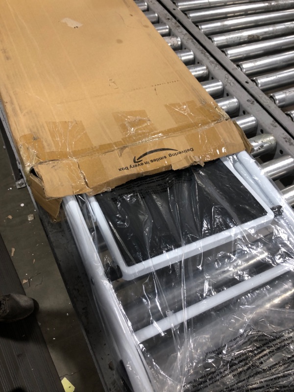 Photo 1 of KINGRACK Step Ladder 3 Step Folding,3 Step Ladder with with Anti-Slip and Wide Pedal,Portable Foldable Step Ladder with Handgrip,Tall Sturdy Step Ladder for Home Kitchen Household,White 3 Step Ladder White