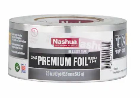 Photo 1 of 2.5 in. x 60 yd. 324A Premium Foil HVAC UL Listed Sealer Duct Tape
