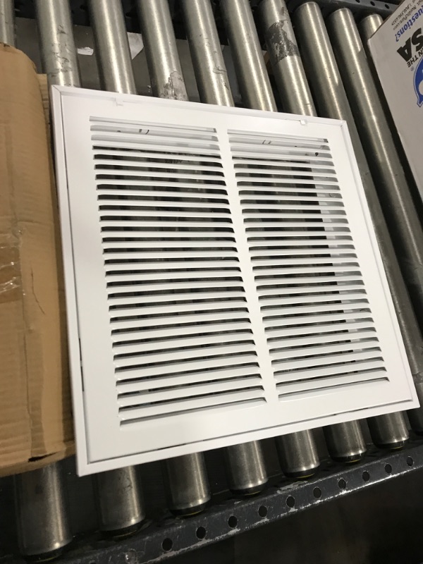 Photo 2 of EZ-FLO 14 in. X 14 in. Steel Return Filter Grille, White
