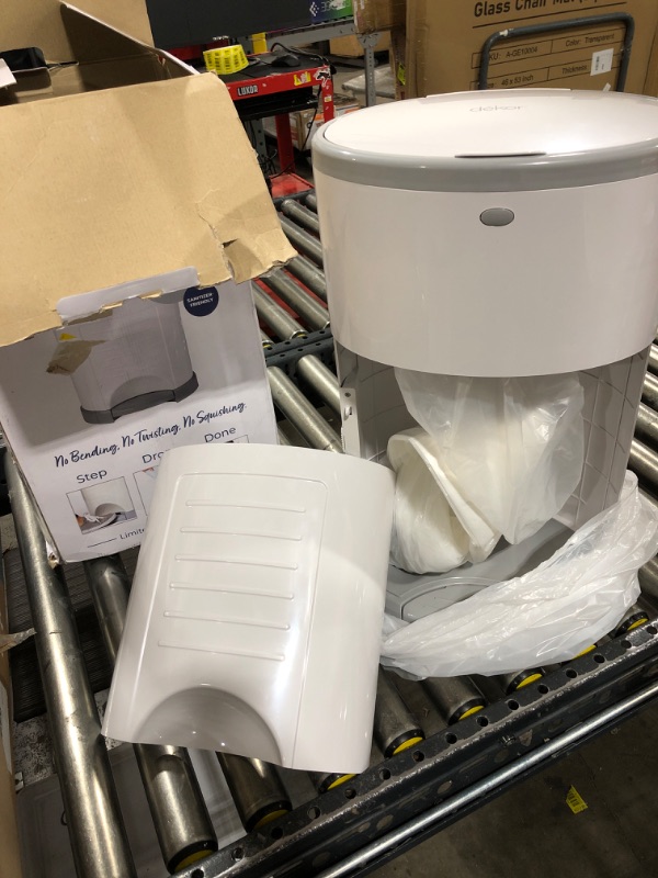 Photo 2 of Dekor Classic Hands-Free Diaper Pail | White | Easiest to Use | Just Step – Drop – Done | Doesn’t Absorb Odors | 20 Second Bag Change | Most Economical Refill System