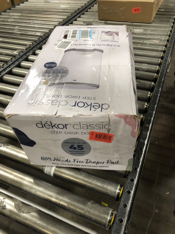 Photo 3 of Dekor Classic Hands-Free Diaper Pail | White | Easiest to Use | Just Step – Drop – Done | Doesn’t Absorb Odors | 20 Second Bag Change | Most Economical Refill System