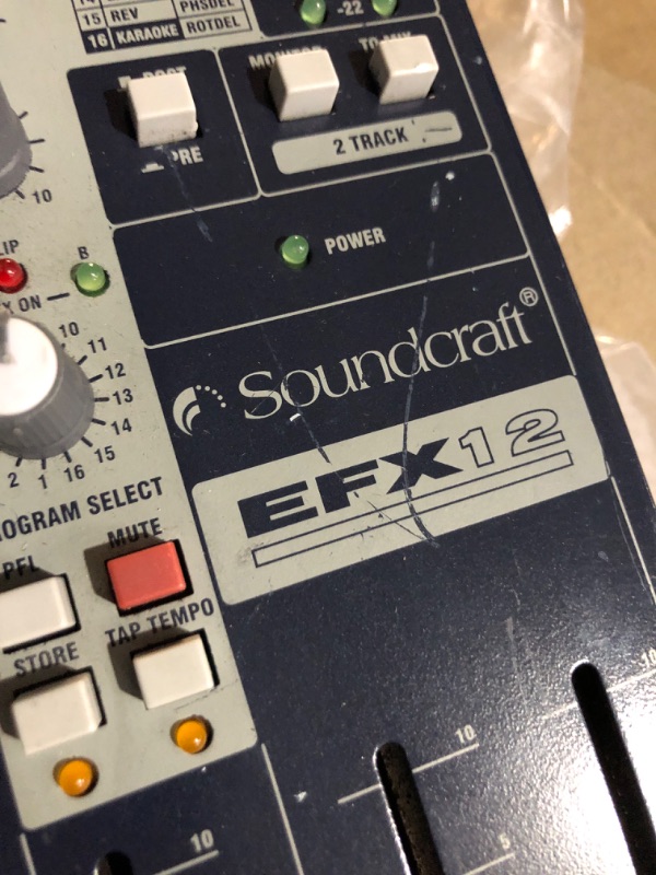 Photo 3 of DAMAGED*MISSING ITEMSSoundcraft EFX12 12-channel Mixer with Effects
