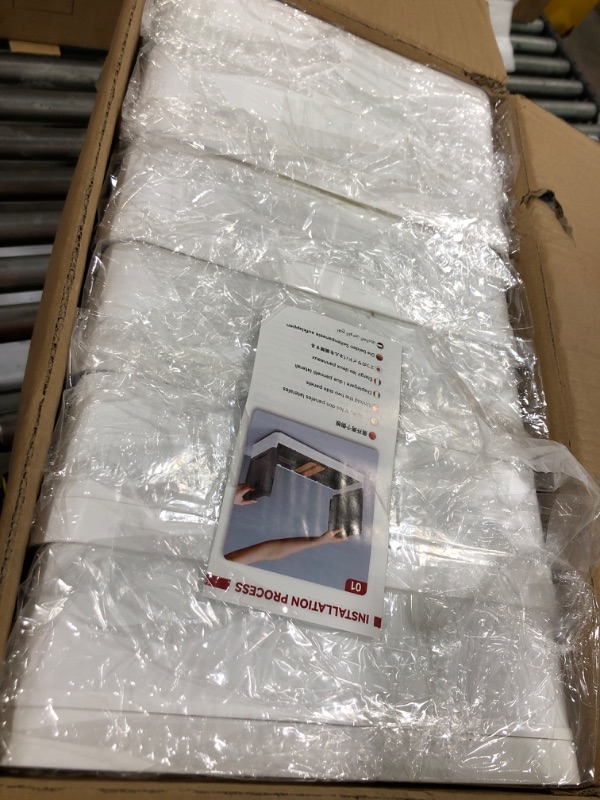 Photo 1 of Storage Cabinet - Storage Containers, Plastic Shelves Organizer, Folding Storage Box, Collapsible Totes For Storage, 8.4 Gal Clear Storage Bins, Stackable Under Bed Storage Container, 6 Pack Bookshelf White 8.4 Gal - 6 Pack