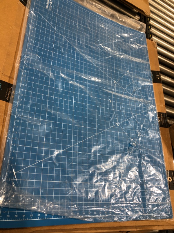 Photo 2 of WORKLION 24" x 36" Large Self Healing PVC Cutting Mat, Double Sided, Gridded Rotary Cutting Board for Craft, Fabric, Quilting, Sewing, Scrapbooking - Art Project… A1: Green/Blue A1:24 x 36 inch