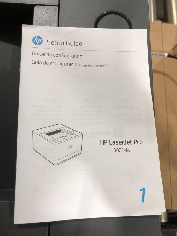 Photo 3 of HP - LaserJet Pro 3001dw Wireless Black-and-White Laser Printer
