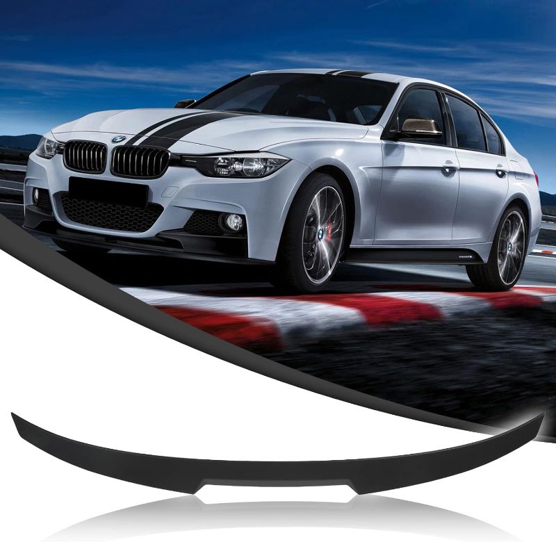 Photo 1 of Acmex Rear Spoiler Fits for 2012-2018 BMW F30 3 Series Sedan & 2014-2019 F80 M3 Sedan, M4 Style Trunk Spoiler Wing for 320i 325i 328i 330i 335i 340i(Matte Black Style)
